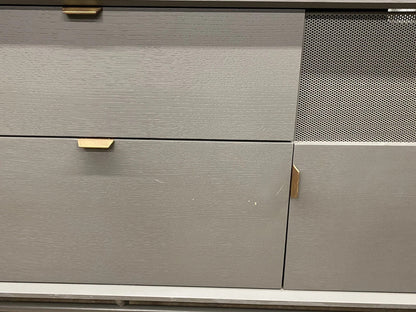 "Dang"  by Blu Dot 2 Door 2 Drawer Grey Media Stand Console Credenza Cabinet