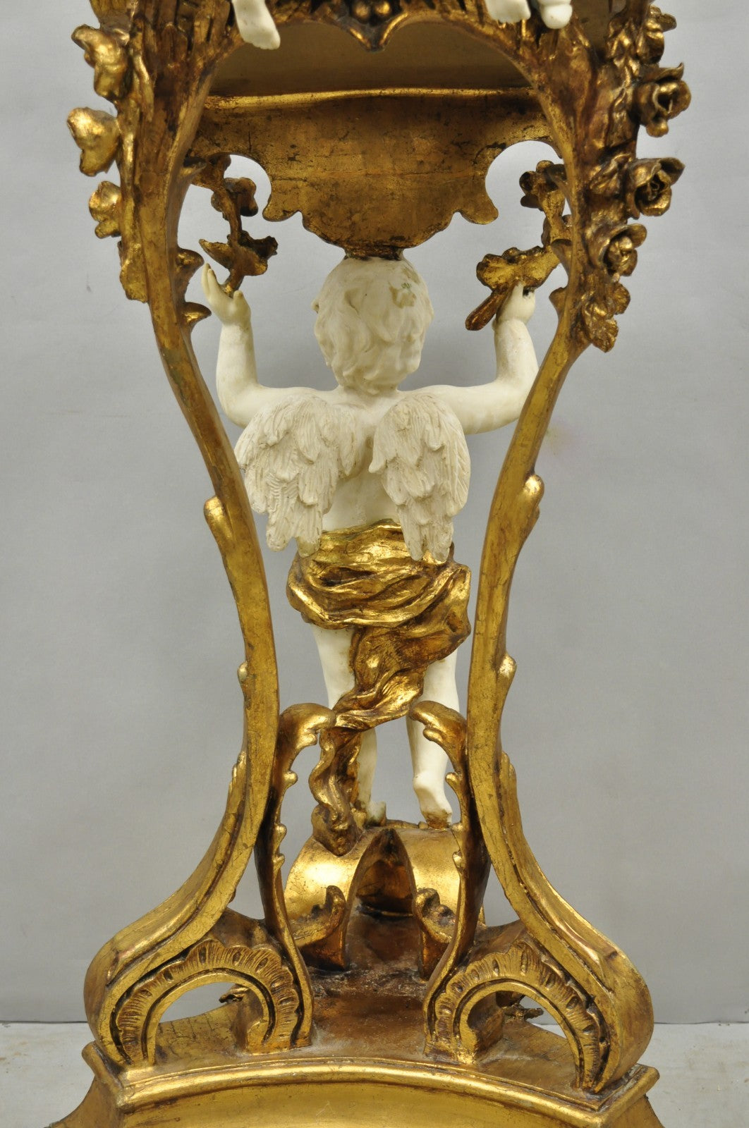 Vintage Italian Venetian Figural Cherub Putti Gold Gilt Resin Bookstand Lectern