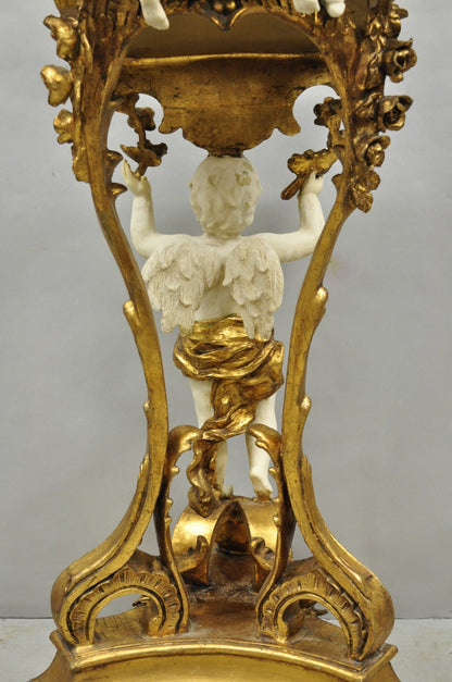Vintage Italian Venetian Figural Cherub Putti Gold Gilt Resin Bookstand Lectern