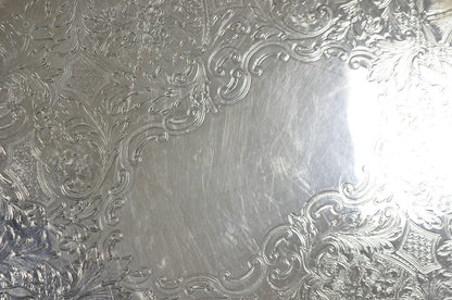 Vintage Poole EPCA Sevenoaks 650 Large Silver Plated Serving Platter Bar Tray B