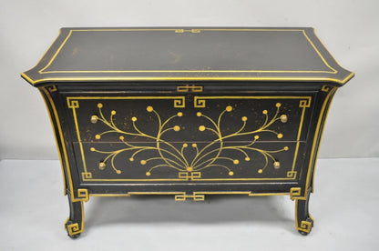 Regency Style Black Ebonized 2 Drawer Commode Dresser Chest by Decorative Crafts