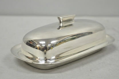 Vintage Reed & Barton Art Deco Mid Century Modern Silver Plated Butter Dish