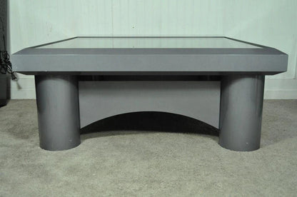 Industrial Modern Large Custom Aluminum Gun Metal 40" Square Coffee Table