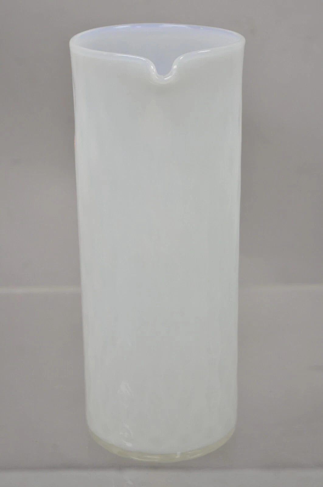 Vintage Murano White Italian Venetian Mid Century Modern Glass Water Pitcher