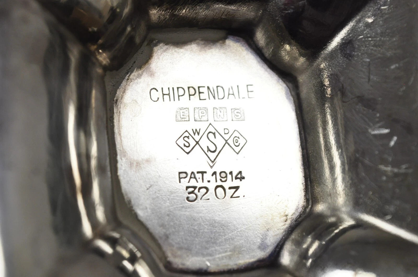 WD Smith Silver Co Chippendale EPNS Hepplewhite Silver Plated Tea Set - 4 pcs