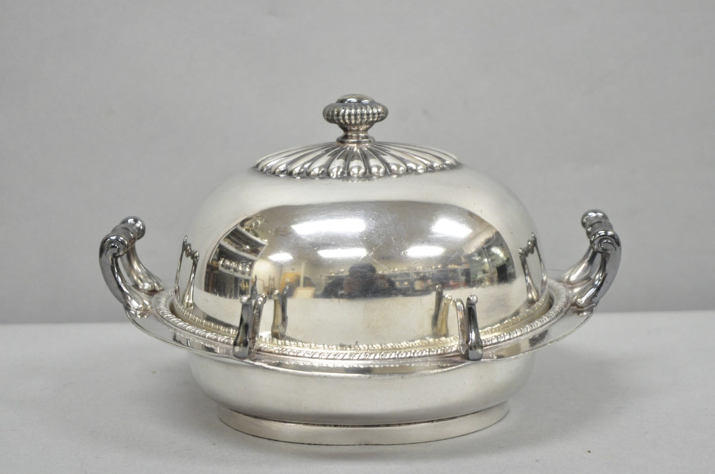 Antique Victorian Middletown Plate Co Silver Plated Fancy Covered Butter Dish