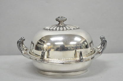 Antique Victorian Middletown Plate Co Silver Plated Fancy Covered Butter Dish