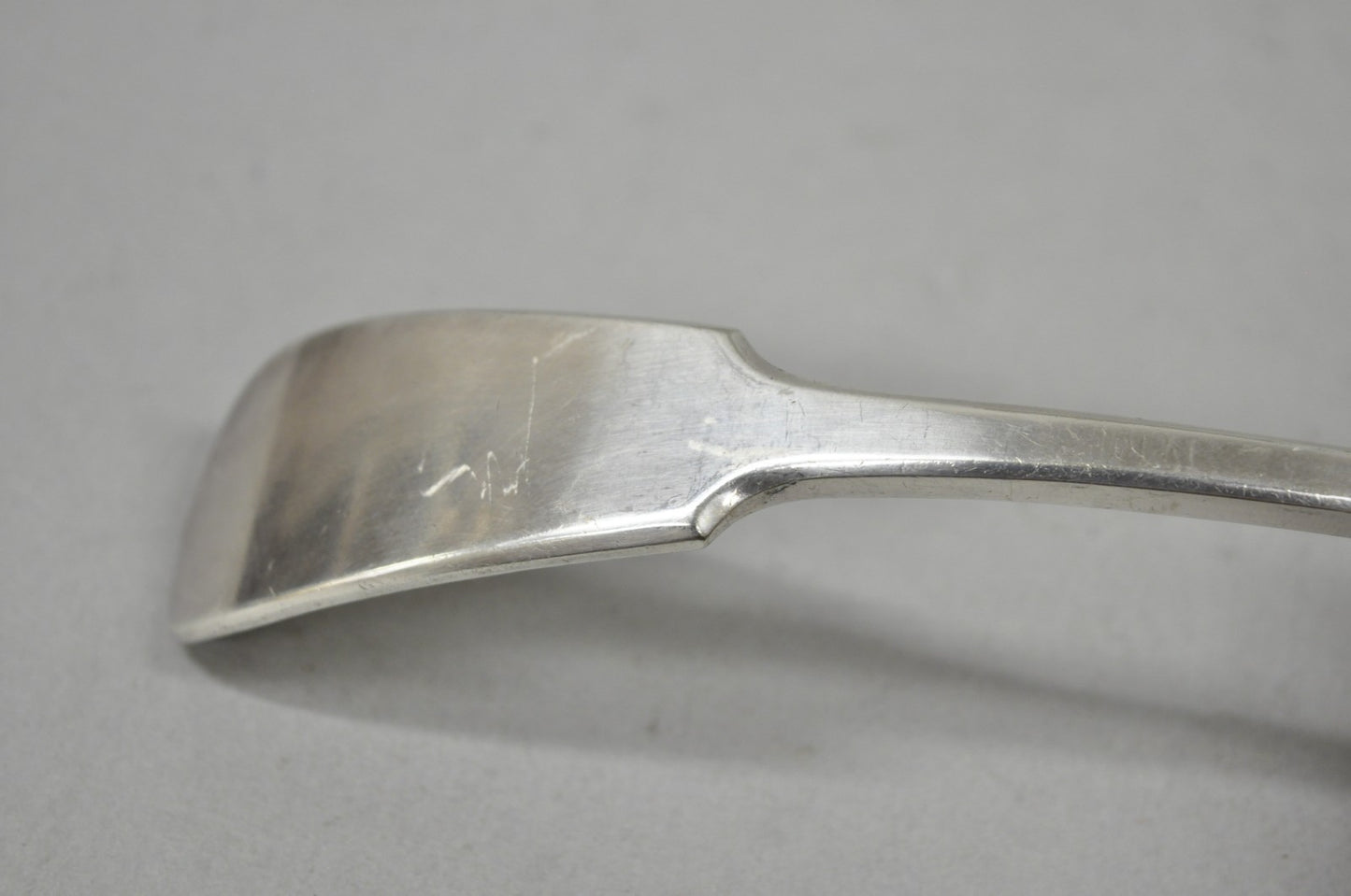 Antique English Victorian Daniel & Arter Fiddle Pattern Silver Plated Soup Ladle