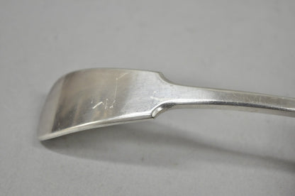 Antique English Victorian Daniel & Arter Fiddle Pattern Silver Plated Soup Ladle
