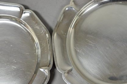 Vintage International Silver Co 221 Modern Silver Plated 12" Platter Dish - Pair
