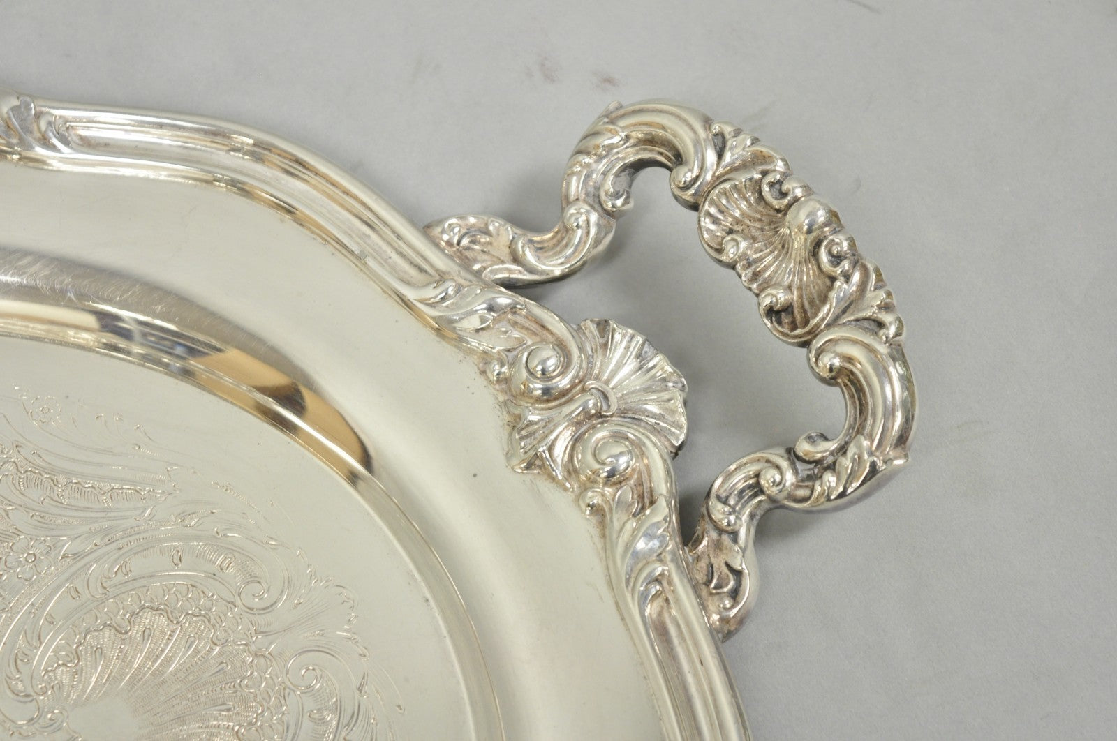 Vintage Reed & Barton 05600 Regent Victorian Silver Plated Serving Platter Tray