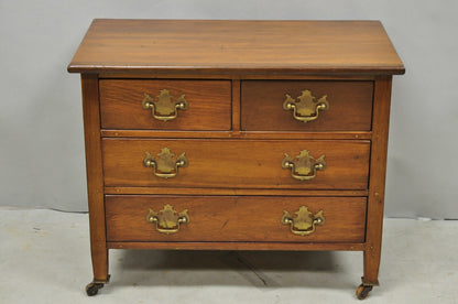 Antique Walnut Miniature Salesman Sample Small Chippendale Chest of Drawers