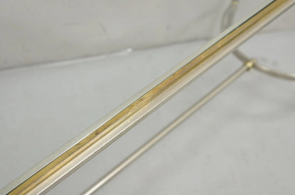 Neoclassical Directoire Maison Jansen Style Steel & Brass Console Sofa Table