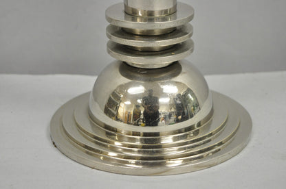 Vintage Frederick Cooper Art Deco Style Chrome "Atomic" Steel Table Lamp