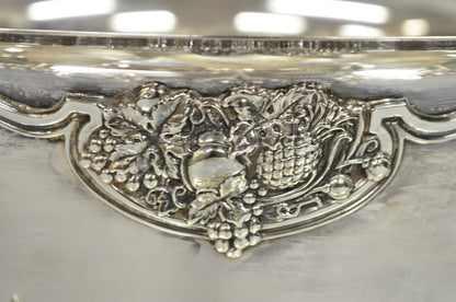Vintage Wallace Harvest Silver Plated Grapevine Punch Bowl Set w/ 12 Cups & Tray