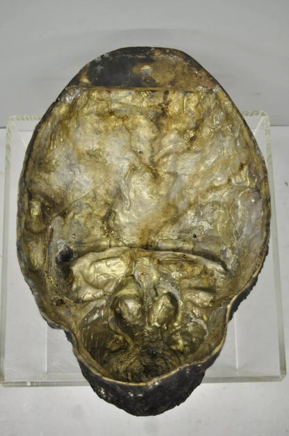 Large Cast Bronze 20" Gorilla Head Wall Sculpture Statue Wildlife Collector (A)