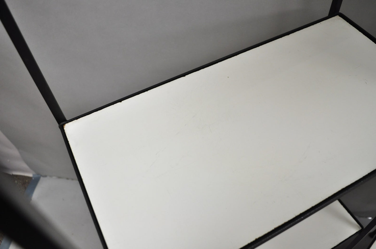 Vintage Mid Century Modern Narrow Arched Wrought Iron Etagere Bookcase - a Pair