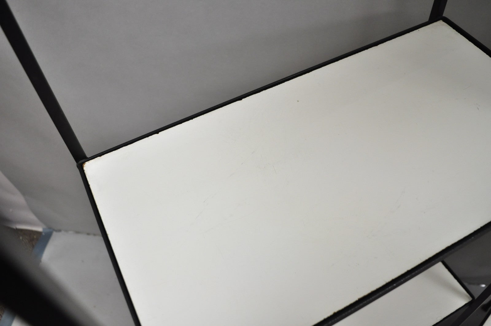 Vintage Mid Century Modern Narrow Arched Wrought Iron Etagere Bookcase - a Pair