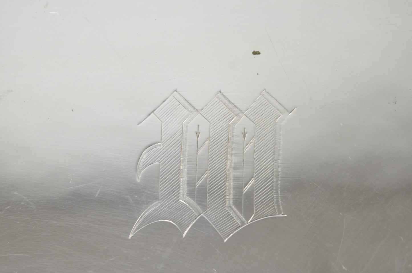 Antique English Regency Silver Plated  Large Covered Serving Dish 'M" Monogram