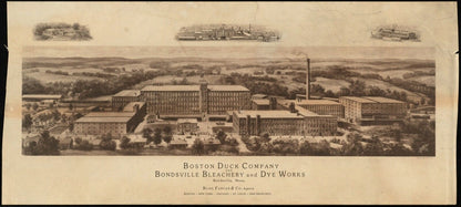 Antique 'Boston Duck Company (1845)' Large Bronze Plaque Custom Coffee Table