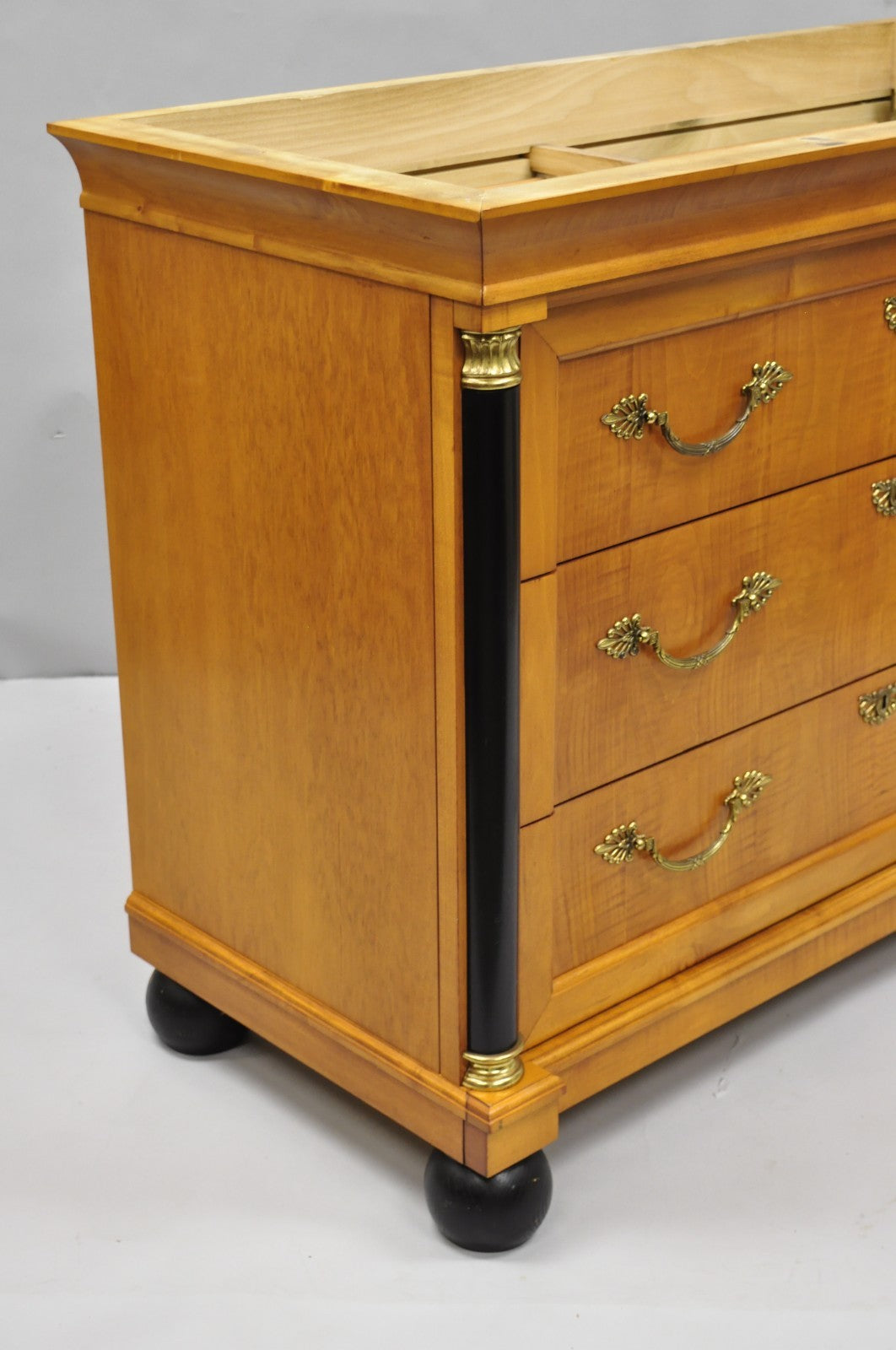 Thomasville Grand Classics Empire Biedermeier Maple Bachelor Chest Dresser, Pair