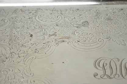 Vintage Black Starr & Gorham Silver Plated Narrow Serving Platter Bar Tray