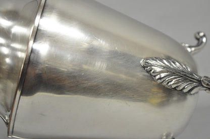 Vintage Victorian Silver Plated Bulbous Footed Water Pitcher w/ Handle by HS