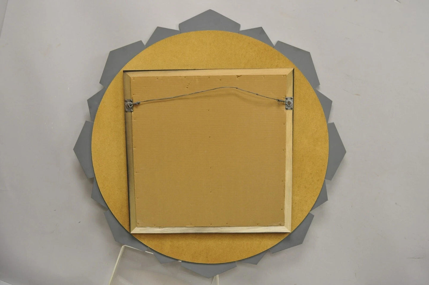 Vintage Hollywood Regency Beveled Glass Sunburst Flower Petal Wall Mirror