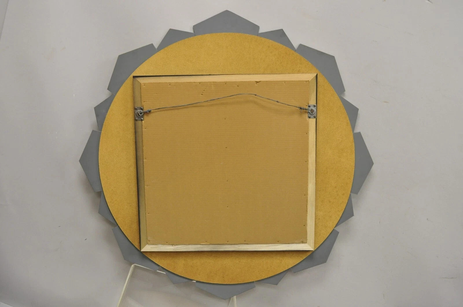 Vintage Hollywood Regency Beveled Glass Sunburst Flower Petal Wall Mirror