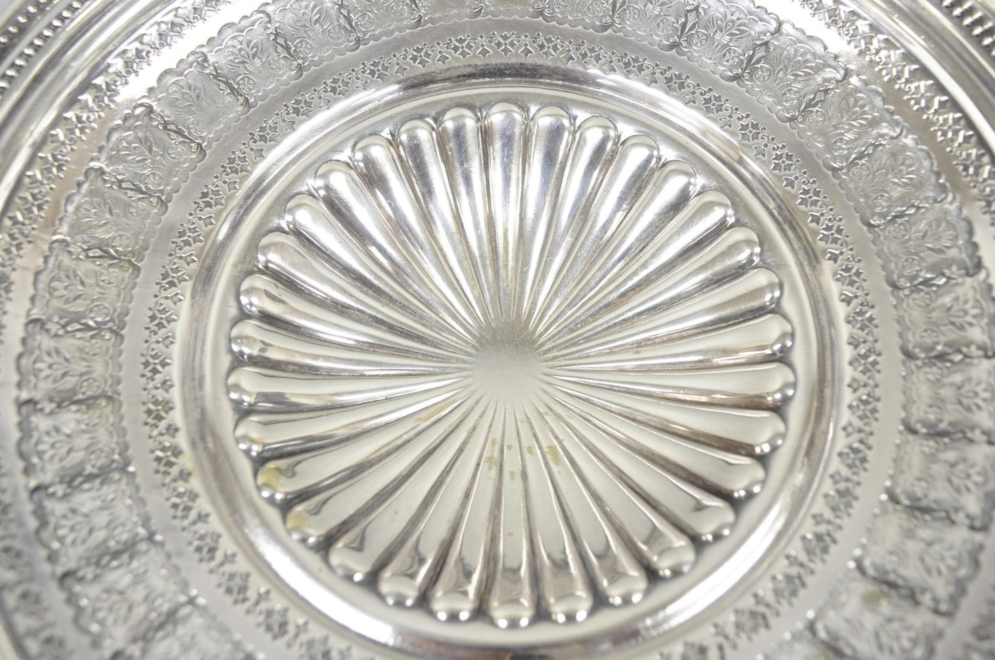 Antique Walker & Hall Silver Plated Swing Handle Pedestal Fruit Bride's Basket