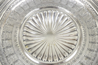 Antique Walker & Hall Silver Plated Swing Handle Pedestal Fruit Bride's Basket