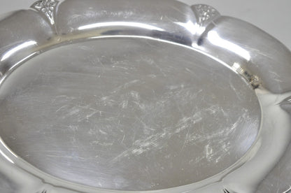 Vintage Art Deco WM Rogers 411 Silver Plated Small Oval Scalloped 11" Dish Tray