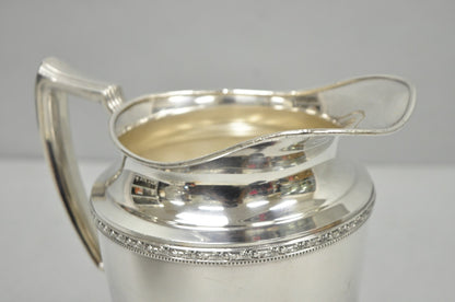 Vintage WMA Rogers Victorian Silver Plated Bulbous Footed Water Pitcher