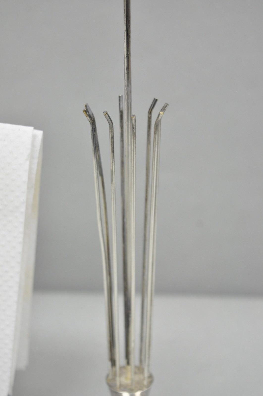 Mid Century Danish Modern Silver Plated Umbrella Cocktail Napkin Holder - Pair