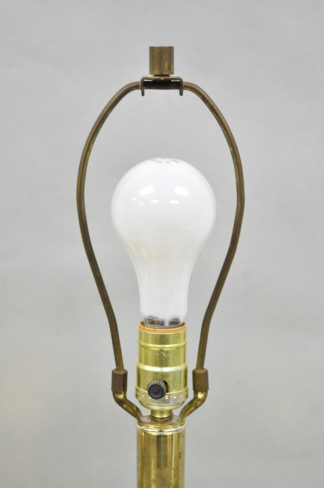 Vintage Chinoiserie Brass Hexagonal Oriental Ginger Jar Table Lamps - a Pair