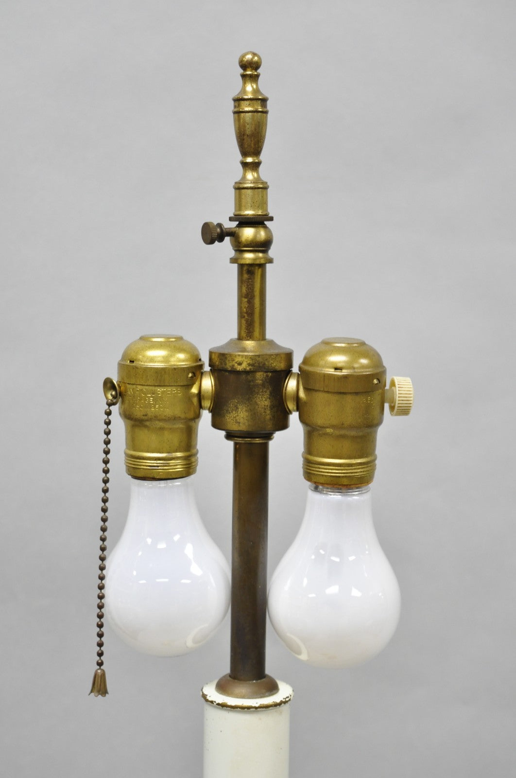 Vintage English Brass Spiral Barley Twist Candlestick Pole Floor Lamp