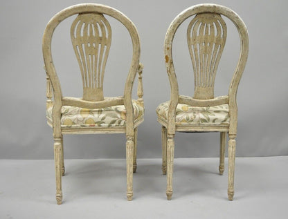 Louis XVI French Style Hot Air Balloon Back Montgolfier Dining Chair Set of 6