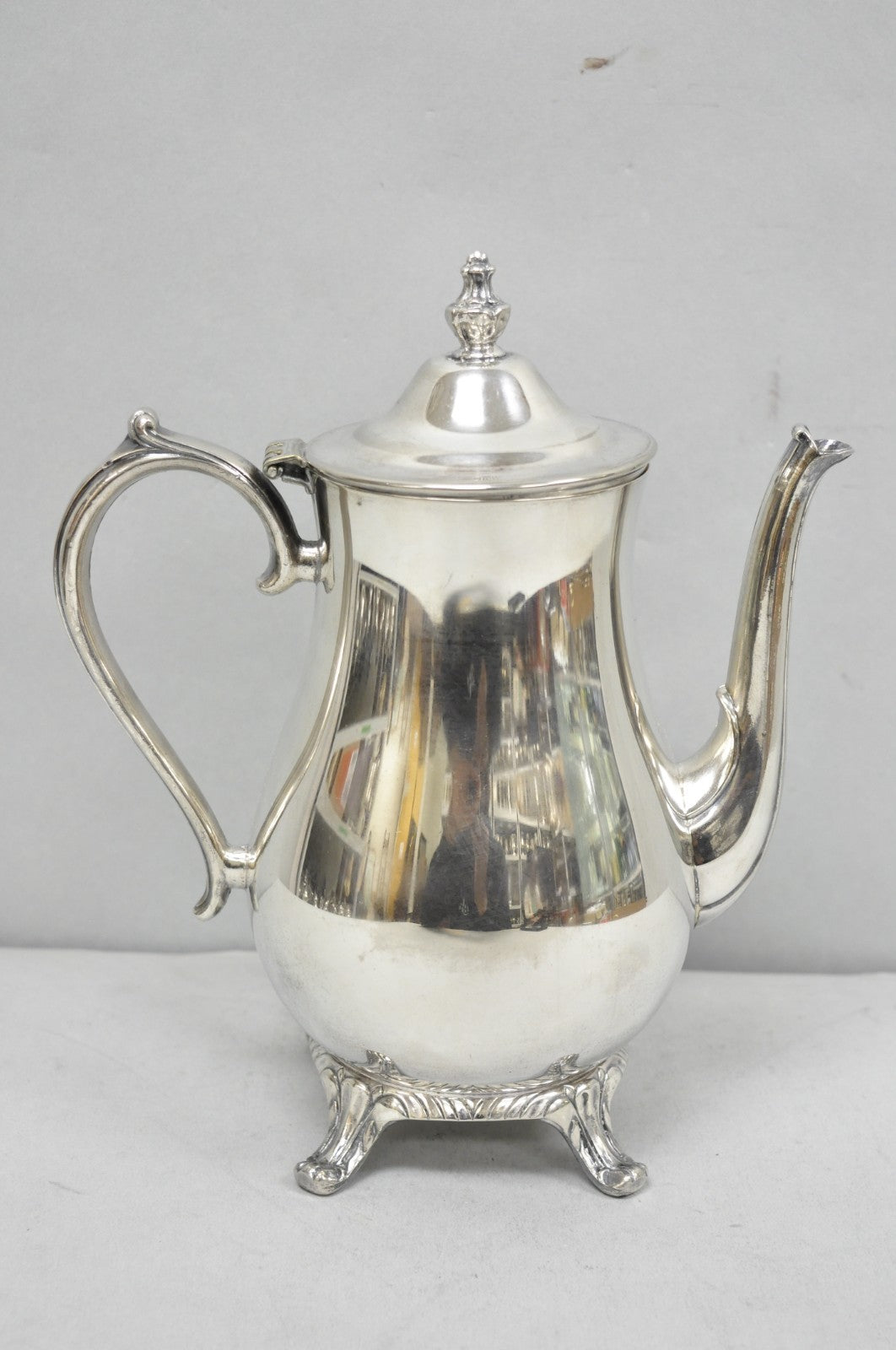 Vintage International Silver Co Silver Plated Victorian Teapot Coffee Pot