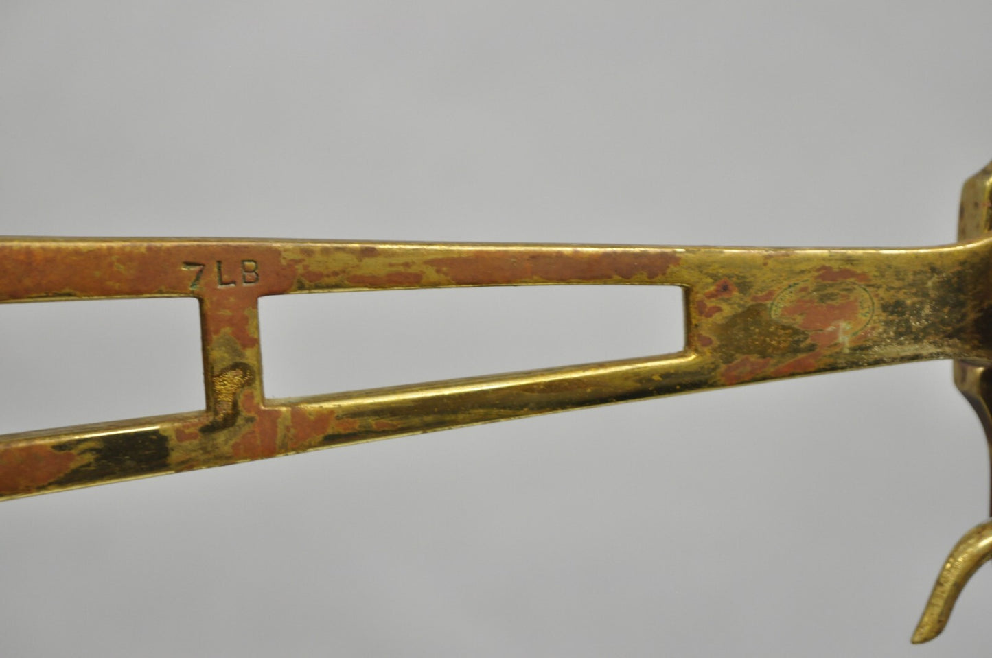 Antique W.& T. Avery English Victorian Brass & Porcelain Balance Beam Scale