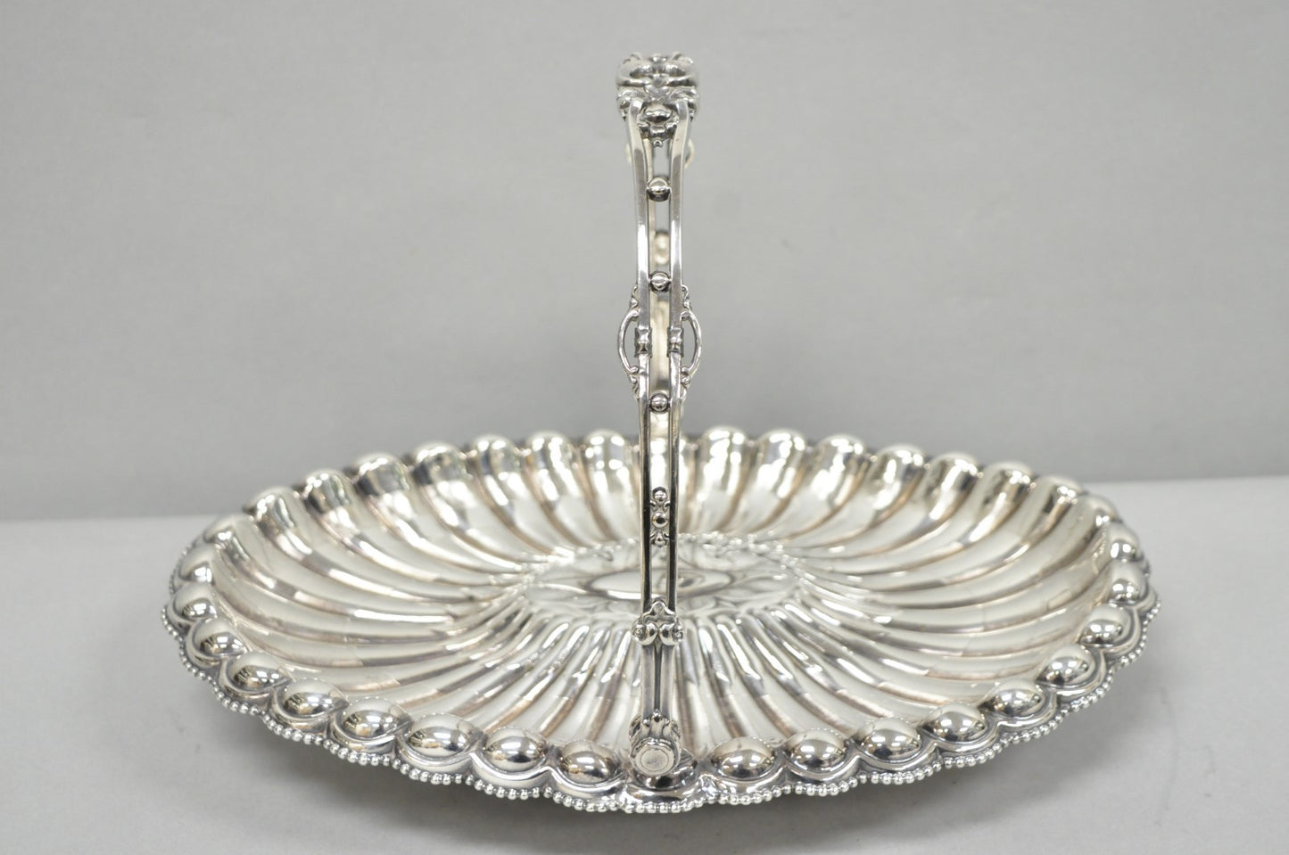 Antique Rogers & Bro Silver Plated Wedding Brides Basket w Reticulated Handle