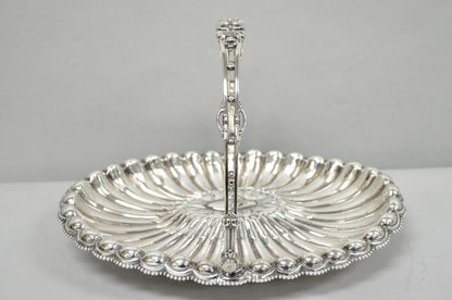 Antique Rogers & Bro Silver Plated Wedding Brides Basket w Reticulated Handle