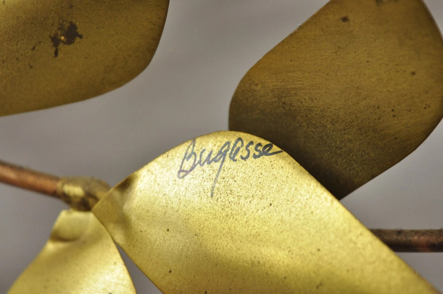 Bergasse Mid Century Modern Brutalist Brass Tree of Life Lrg Wall Art Sculpture