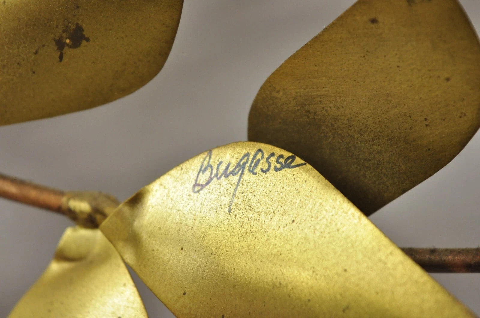 Bergasse Mid Century Modern Brutalist Brass Tree of Life Lrg Wall Art Sculpture