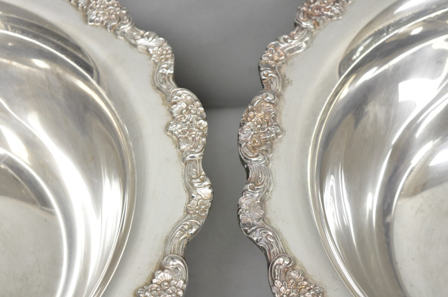 Towle Victorian Silver Plated Punchbowl Champagne Chiller Ice Bucket - a Pair