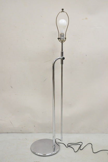 Vintage Mid Century Modern Chrome Modernist Adjustable "Saxophone" Floor Lamp