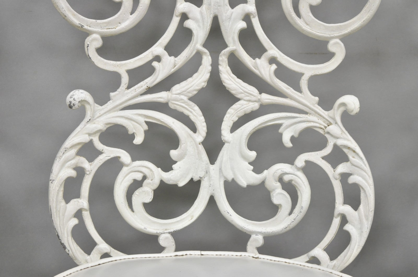 Vintage Art Nouveau Style Trojan Scrolling Cast Aluminum Dining Chairs Set of 4