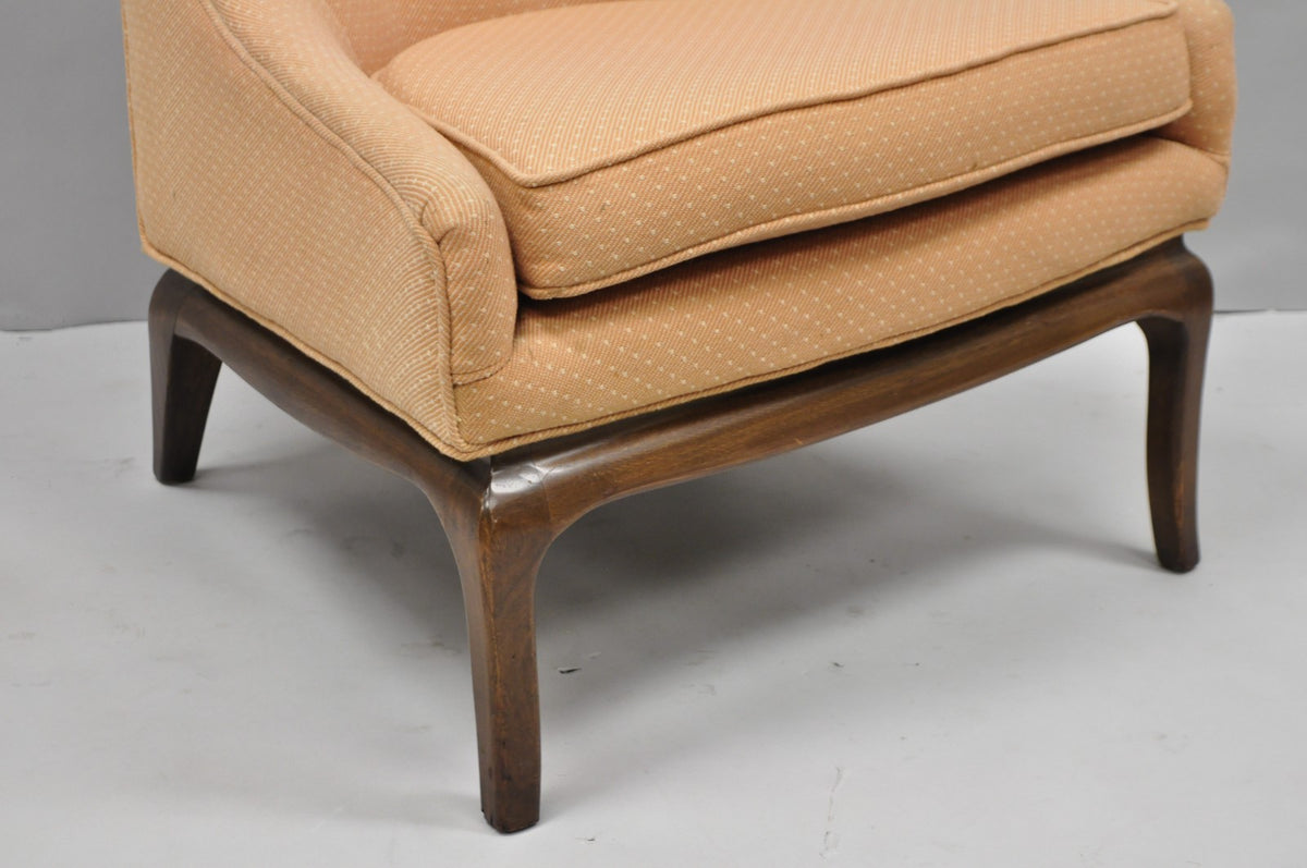 Mid Century Modern Walnut Lounge Chair Attr. T H Robsjohn Gibbings for Widdicomb