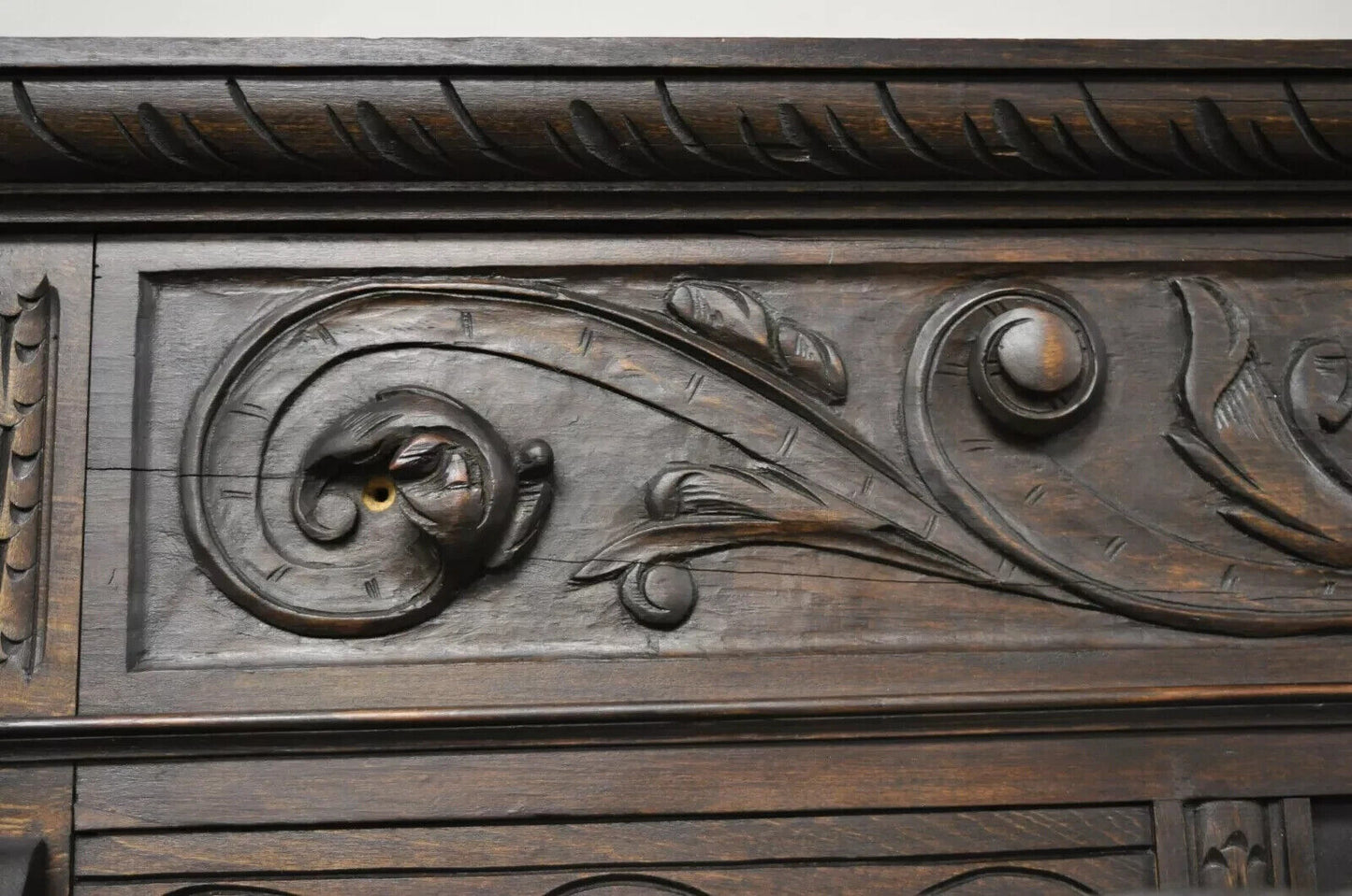 Antique Italian Renaissance Figural Religious Carved Walnut Hall Tree Quilt Rack