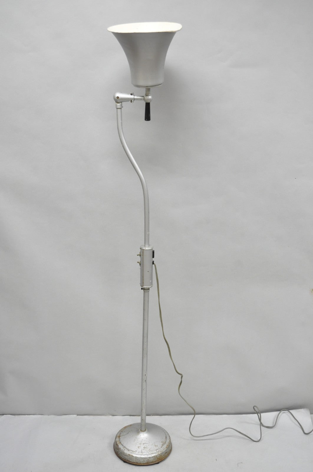 Vintage Industrial Modern Metal Adjustable Bell Shade Work Task Floor Lamp