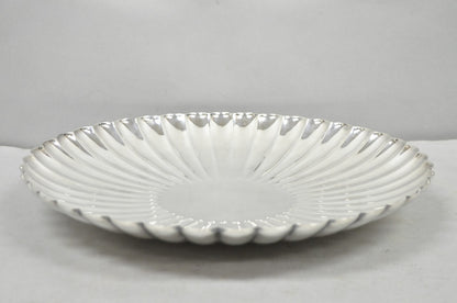 Reed & Barton 1853 Modern Silver Plated Scalloped 14" Round Dish Serving Platter